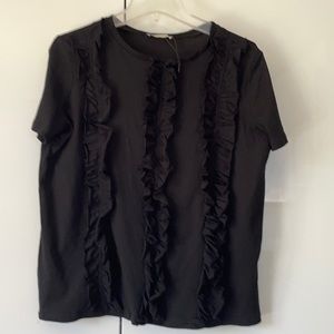 ZARA TRAFALUC Women’s T-Shirt Color Black Size Medium NWT